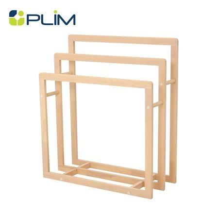ราวพาดผ้าไม้ยางพารา 3 เส้น PLIM STEP 75 ซม. สีเนเชอรัล_0