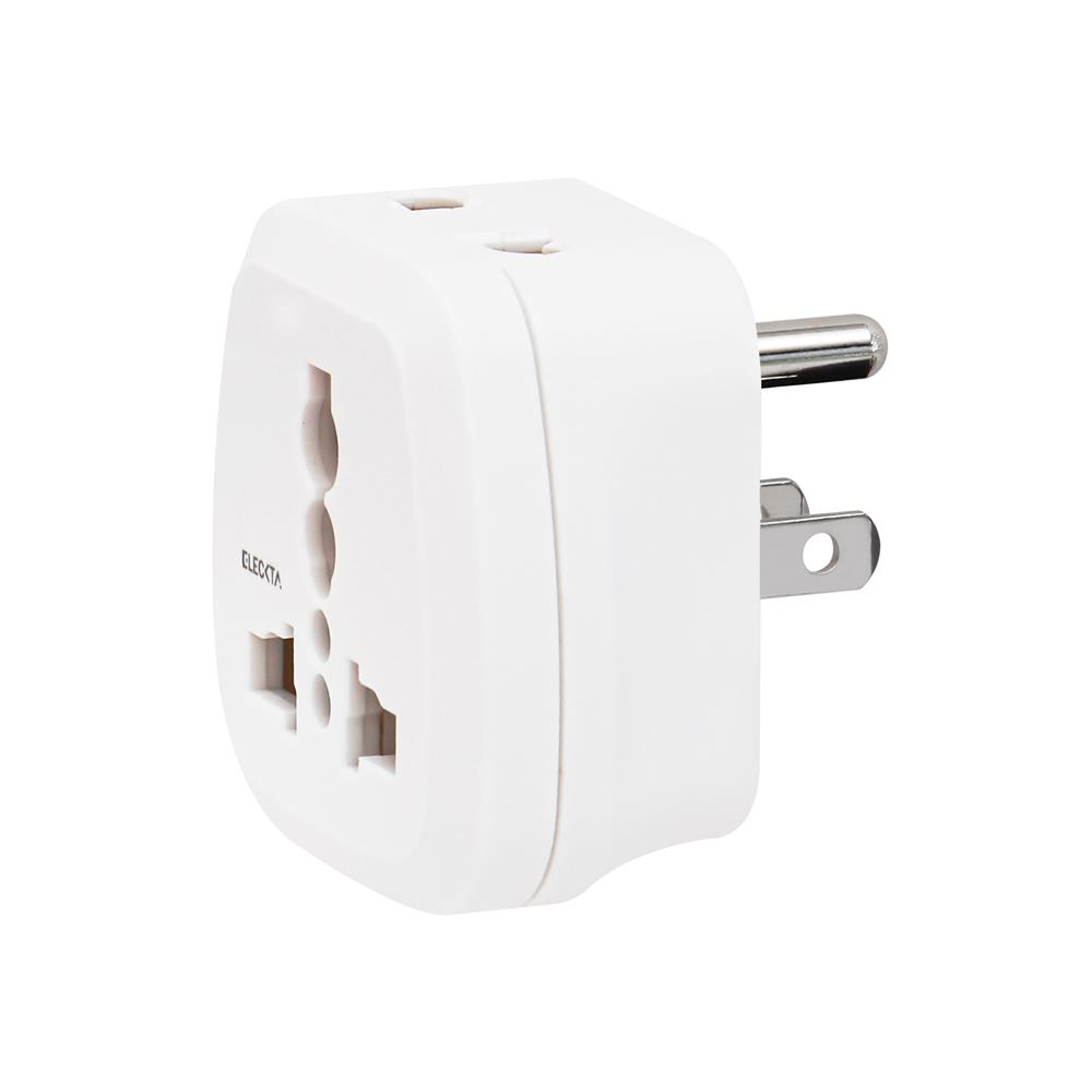 ปลั๊กแปลง 3 ขาแบน 2 IN 1 ELECKTA EL16A-B 3600W 16 แอมป์ สีขาว