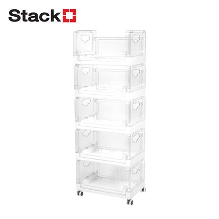 ชั้นวางของพับได้ 5 ชั้น STACKO SKY 42X28X115.7 ซม. สีใส_1