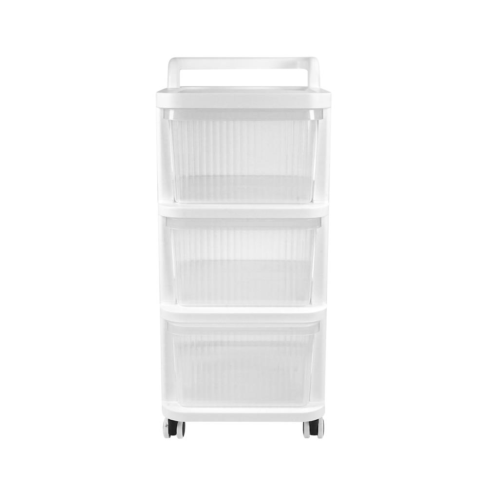 ตู้ลิ้นชัก 3 ชั้น STACKO DEW 38X30X67.5 ซม. สีใส