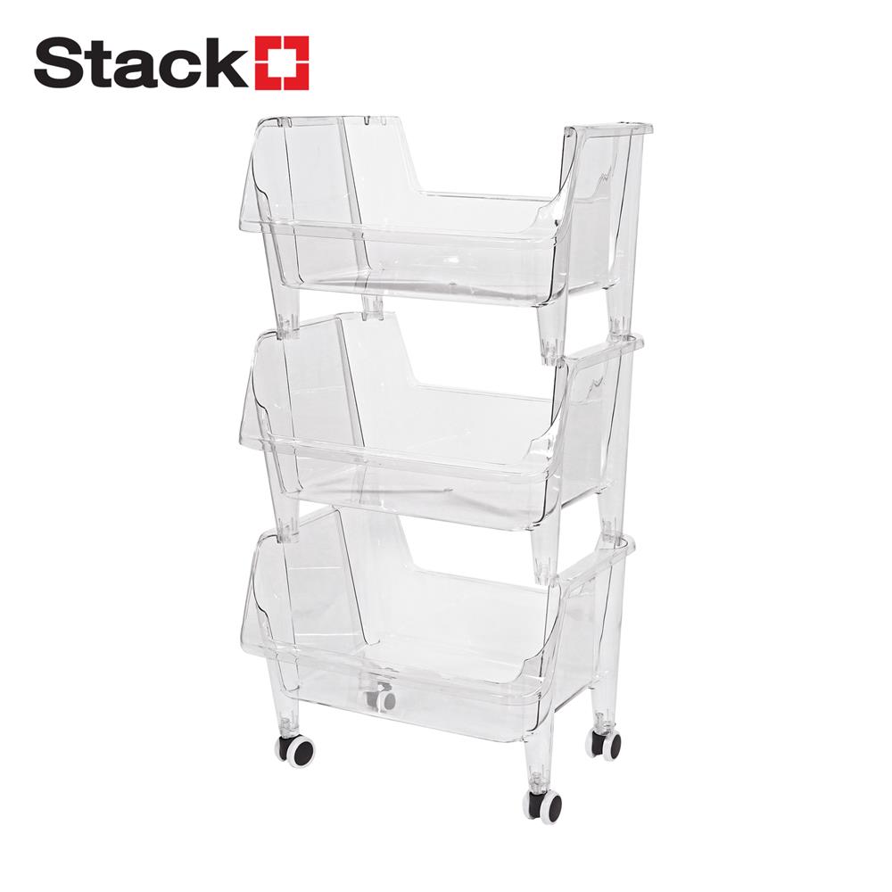 ชั้นวางของ 3 ชั้น STACKO KLARO 42X32.5X79 ซม. สีใส_1