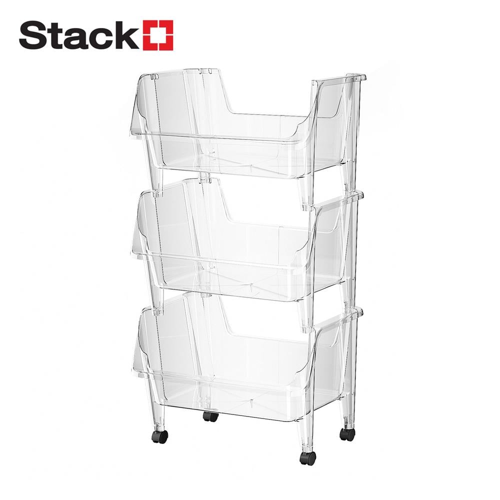 ชั้นวางของ 3 ชั้น STACKO KLARO 42X32.5X79 ซม. สีใส