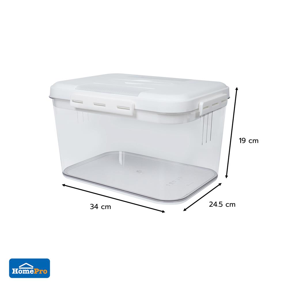 กล่องหูหิ้ว STACKO MEDICAL SIZE L 34X24.5X19 ซม. สีใส