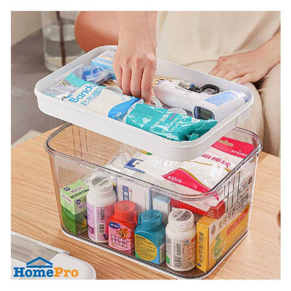 กล่องหูหิ้ว STACKO MEDICAL SIZE S 28X20.5X16 ซม. สีใส