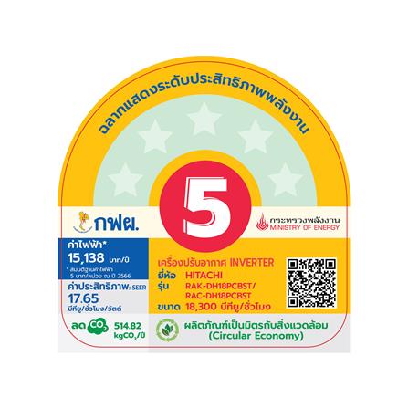แอร์ผนัง HITACHI RAC/RAK-DH18PCBST 18300 บีทียู อินเวอร์เตอร์_2