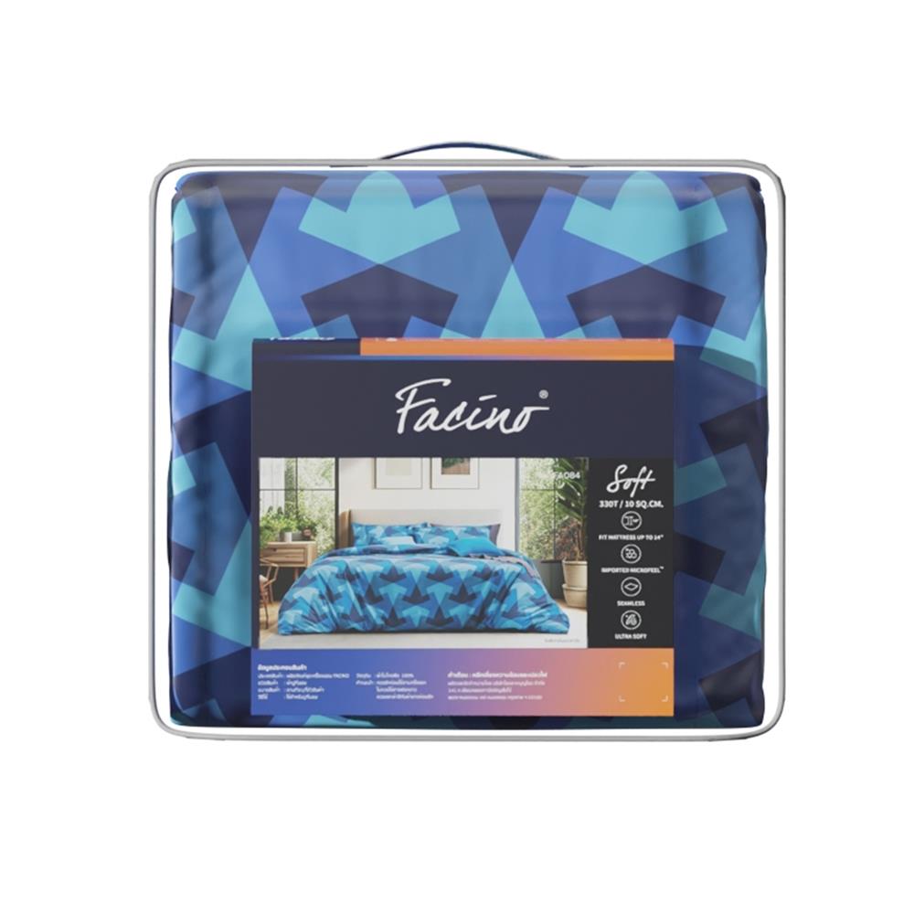 ชุดผ้าปูที่นอน 5 ฟุต (ชุด 6 ชิ้น) FACINO PRINT FA084