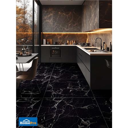 กระเบื้องพื้นพอร์ซเลน 60x60 ซม. DURAGRES ทิโวลี่ แบล็ค A 1.44 ตร.ม._2