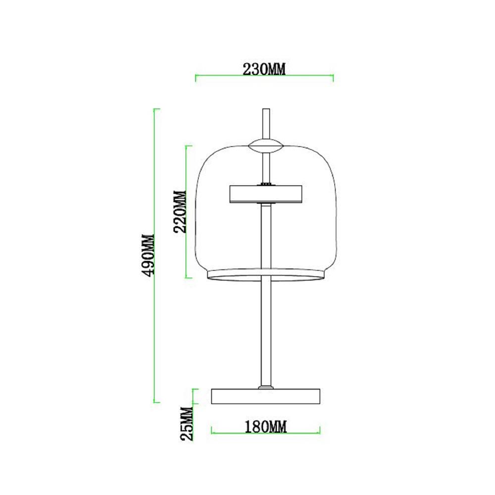 ไฟตั้งโต๊ะ LED CARINI T2451011 8 วัตต์ สีใส/ทอง