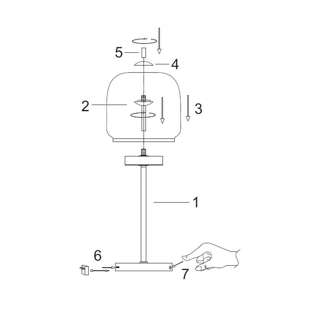 ไฟตั้งโต๊ะ LED CARINI T2451011 8 วัตต์ สีใส/ทอง