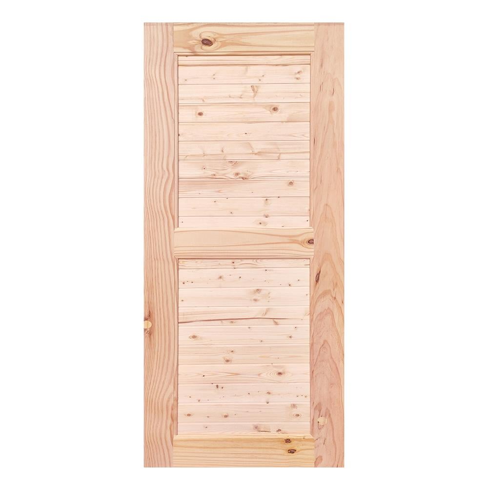 ประตูไม้สนนิวซีแลนด์ ไม่เจาะลูกบิด MODERN DOORS CE-06 100X200 ซม. สีธรรมชาติ