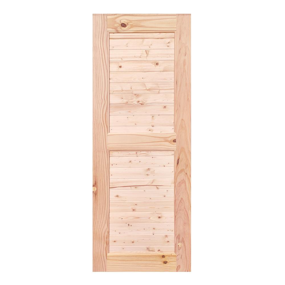 ประตูไม้สนนิวซีแลนด์ ไม่เจาะลูกบิด MODERN DOORS CE-06 70X200 ซม. สีธรรมชาติ