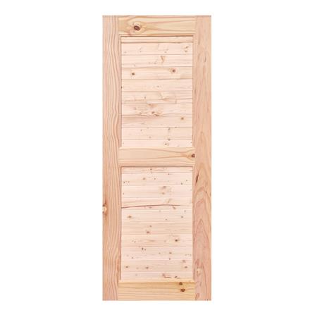 ประตูไม้สนนิวซีแลนด์ ไม่เจาะลูกบิด MODERN DOORS CE-06 70X200 ซม. สีธรรมชาติ_0