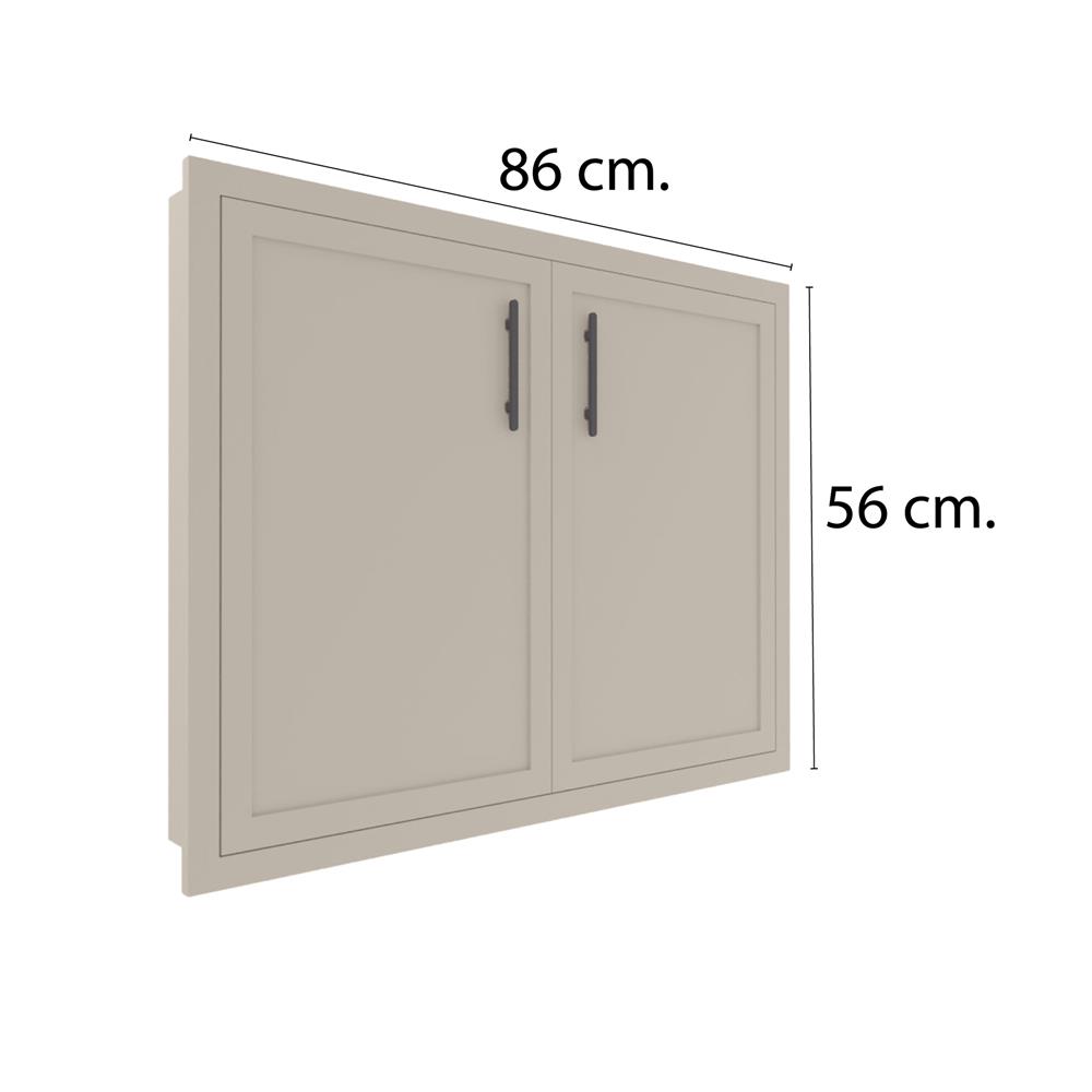 บานใต้เตา MJ SLIM SHAKER 86x56 ซม. ฺสี BEIGE