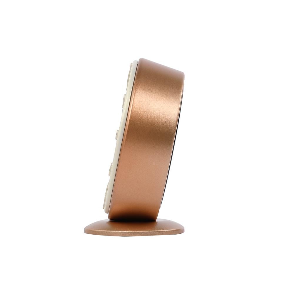 นาฬิกาตั้งโต๊ะ SEIKO CLOCKS QXE066P 4.3X4.7 นิ้ว สี PINK GOLD