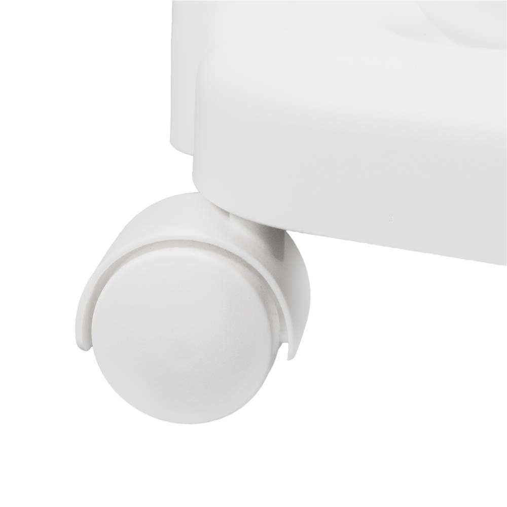 ตะกร้าผ้าเหลี่ยมมีล้อ 2 ชั้น PLIM KIRA สีขาว