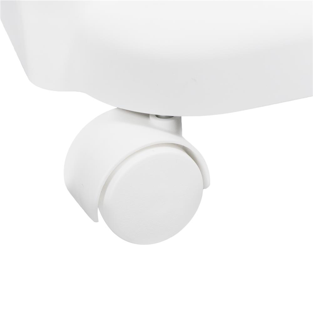 ตะกร้าผ้าเหลี่ยมมีล้อ 3 ชั้น PLIM KIRA สีขาว