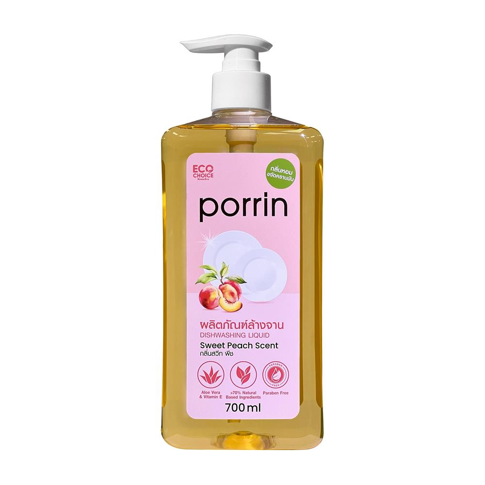 น้ำยาล้างจาน PORRIN 700 มล. SWEET PEACH
