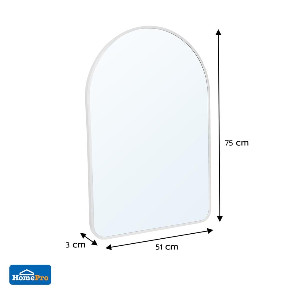 กระจกเงาตกแต่ง MOYA HP-2025-WH 51x75 ซม. สีขาว