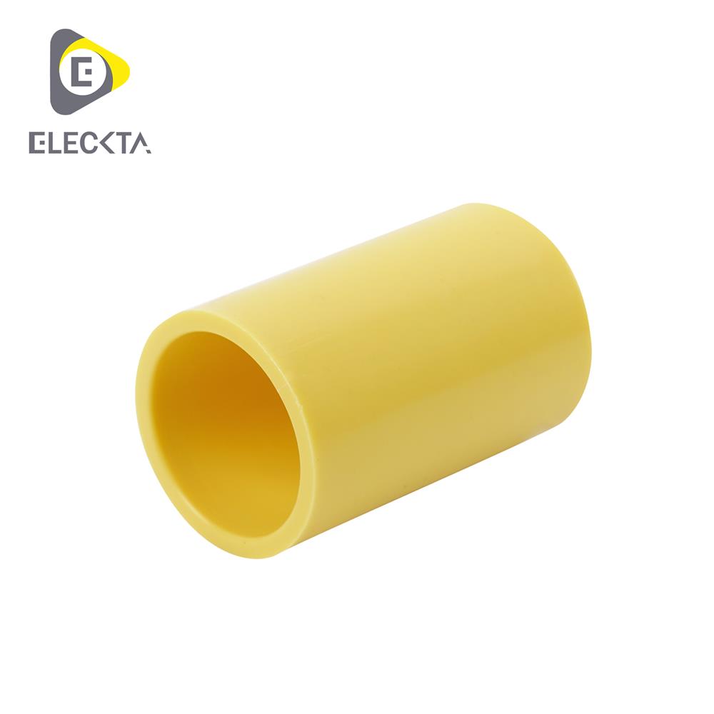 ข้อต่อตรง ELECKTA 3/8 นิ้ว สีเหลือง (แพ็ก 4 ชิ้น)