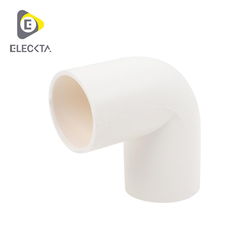ข้องอ 90 องศา ร้อยสาย ELECKTA 25 มม. สีขาว (แพ็ก 10 ชิ้น)