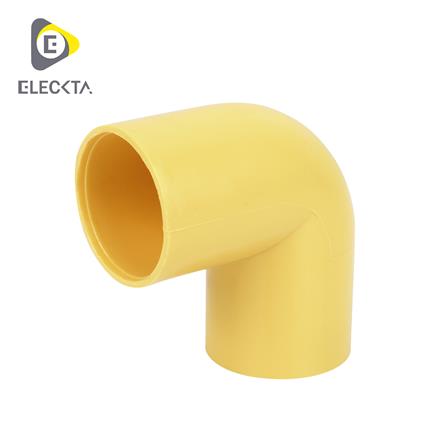 ข้องอ 90 องศา ร้อยสาย ELECKTA 1/2 นิ้ว สีเหลือง (แพ็ก 10 ชิ้น)_0