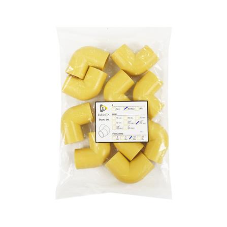 ข้องอ 90 องศา ร้อยสาย ELECKTA 1/2 นิ้ว สีเหลือง (แพ็ก 10 ชิ้น)_2