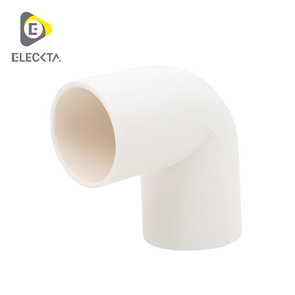 ข้องอ 90 องศา ร้อยสาย ELECKTA 32 มม. สีขาว (แพ็ก 2 ชิ้น)