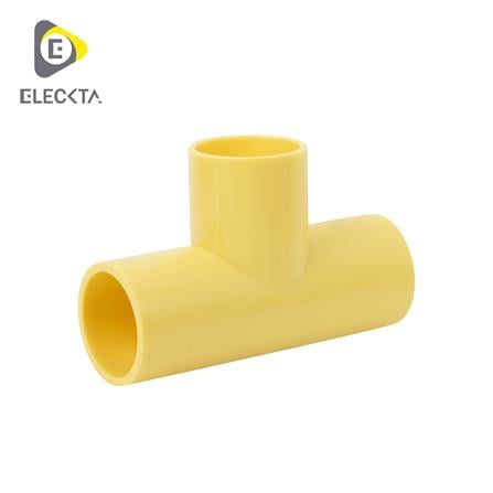 ข้อต่อ 3 ทาง ELECKTA 3/8 นิ้ว สีเหลือง (แพ็ก 4 ชิ้น)_0