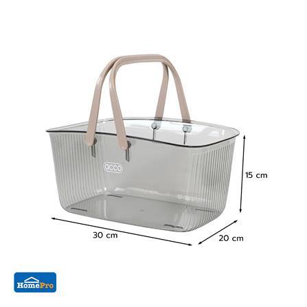 ถังหูหิ้ว ACCO KLEAR 30X20X15 ซม. สีเทาใส_5