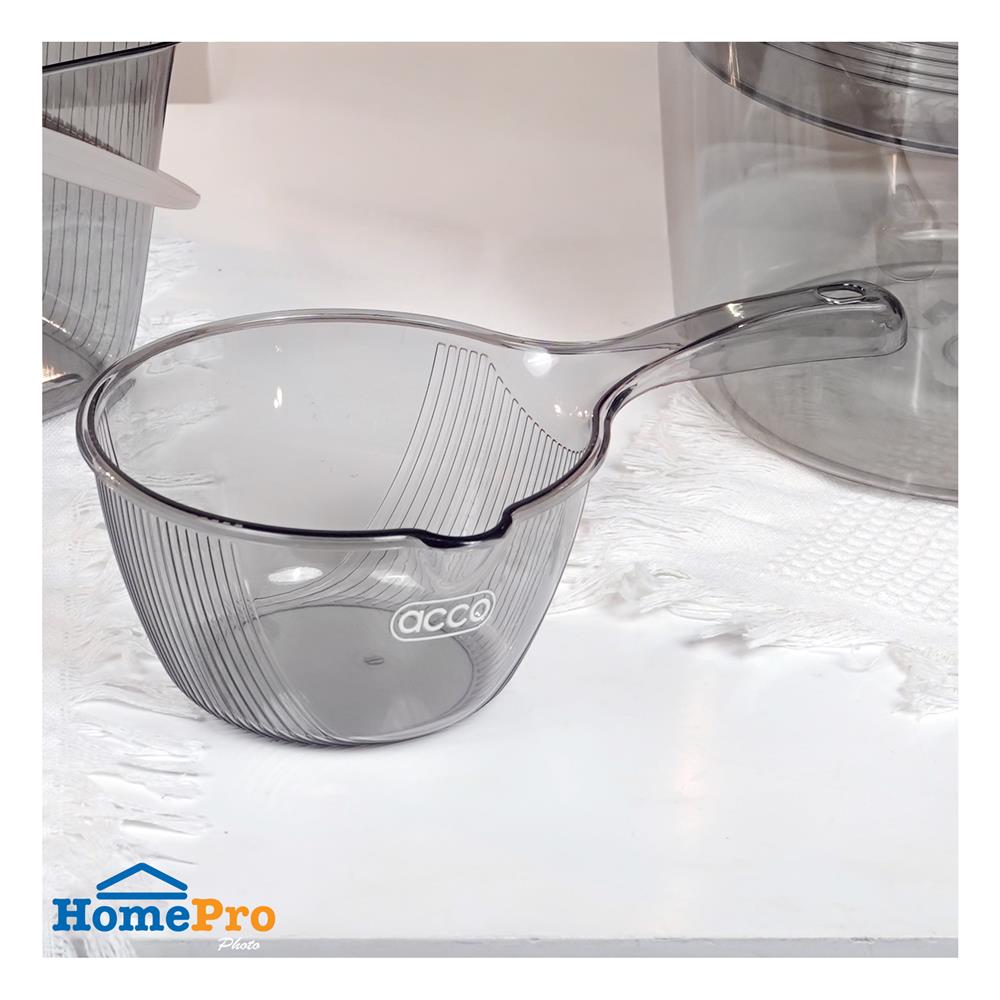 ขันน้ำกลมมีด้าม ACCO KLEAR 29.5 ซม. สีเทาใส