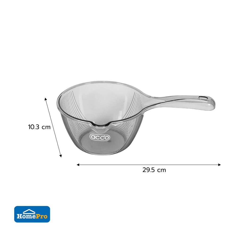 ขันน้ำกลมมีด้าม ACCO KLEAR 29.5 ซม. สีเทาใส