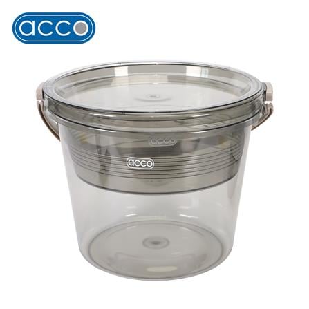 ชุดกะละมังถังน้ำ ACCO KLEAR 11.5 ลิตร สีเทาใส_1