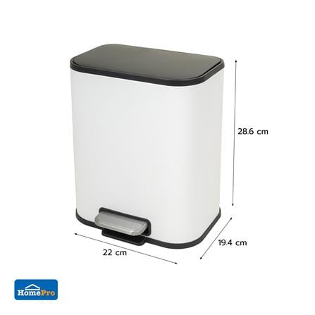 ถังขยะเหยียบเหลี่ยม ACCO SLOW STYLISH 5 ลิตร สีขาว_7