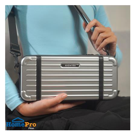 กระเป๋าสะพาย 26 ซม. AVENTRA BOSTON สีเงิน_5