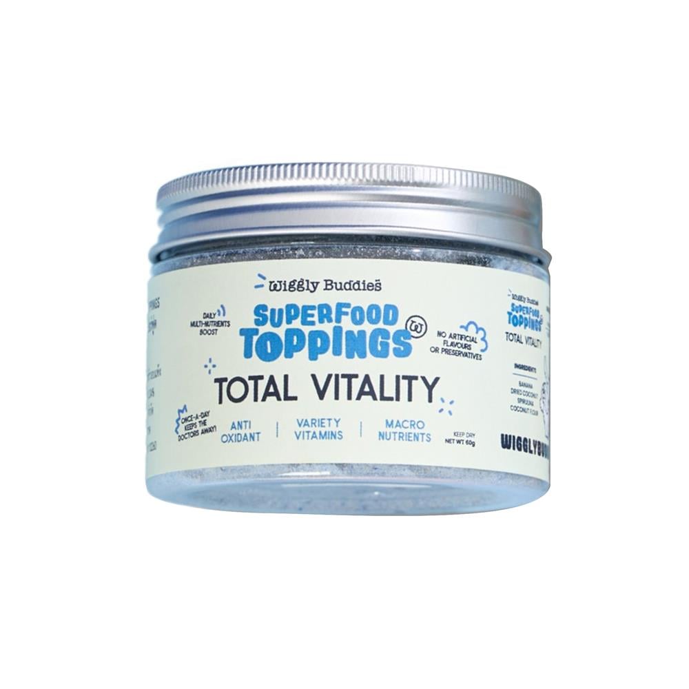ผงโรยอาหารสัตว์เลี้ยง WIGGLY BUDDIES VITALITY SPIRULINA 60 ก.