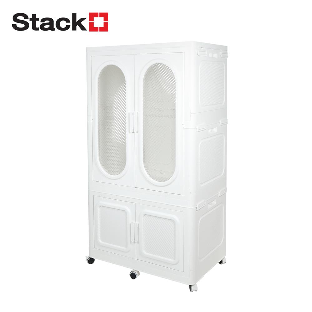 ตู้เสื้อผ้า 2 ชั้น STACKO GRACE 84X52.8X143.8 ซม. สีขาว