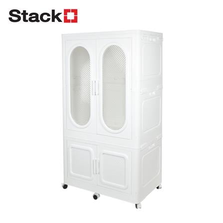 ตู้เสื้อผ้า 2 ชั้น STACKO GRACE 84X52.8X143.8 ซม. สีขาว_0