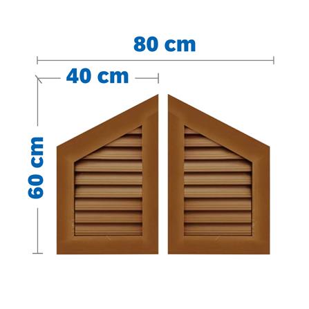 จั่วช่องลม WT IV-01 80x60 ซม. สีสัก