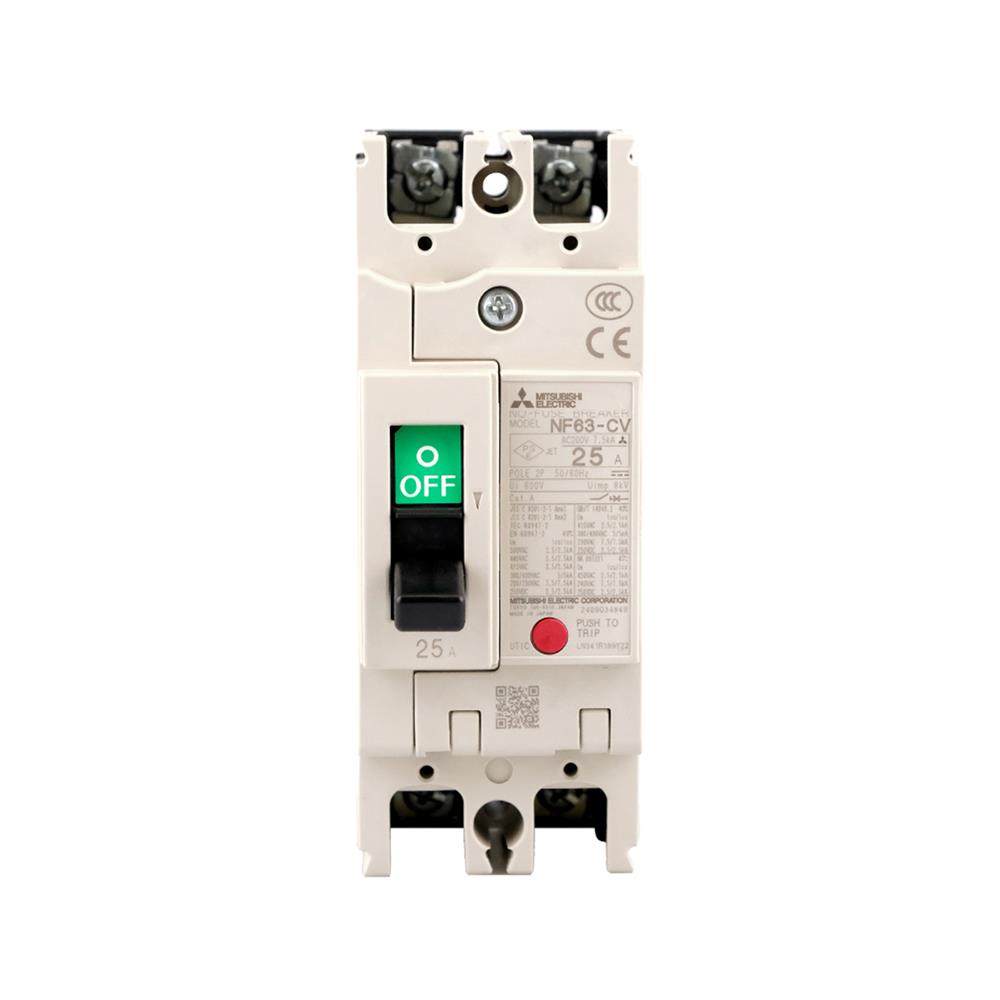 เซอร์กิตเบรกเกอร์ 2 โพล 1 เฟส MITSUBISHI NF63CV 25 แอมป์ 7.5 KA 230 โวลต์