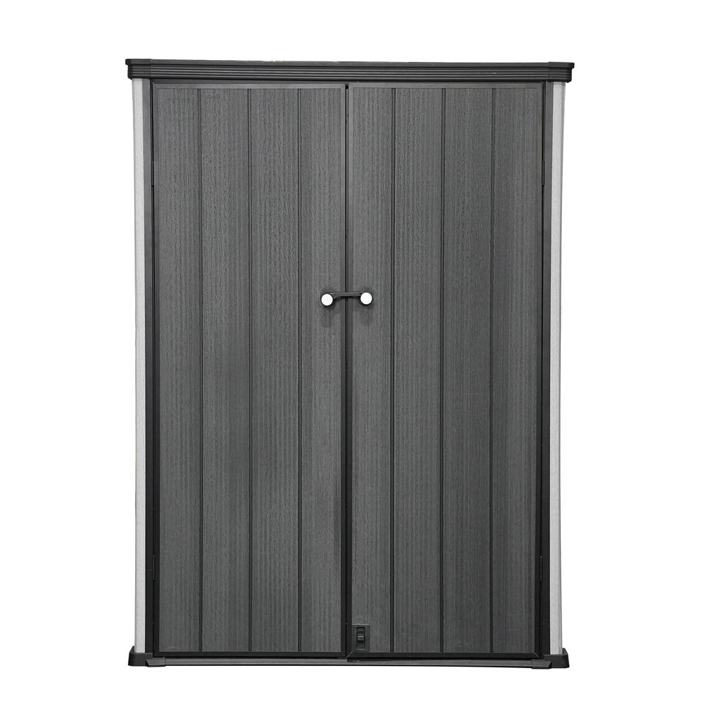 ตู้เก็บของกลางแจ้ง SPRING MA SHU 142X115 ซม. สีเทา/ดำ