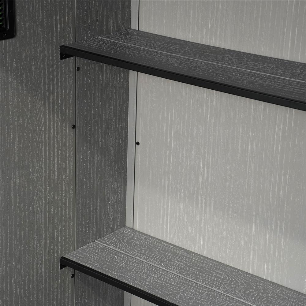 ตู้เก็บของกลางแจ้ง SPRING MA SHU 142X115 ซม. สีเทา/ดำ