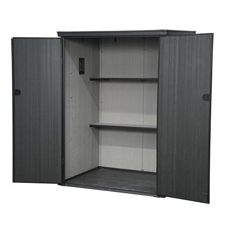ตู้เก็บของกลางแจ้ง SPRING MA SHU 142X115 ซม. สีเทา/ดำ_2