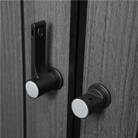 ตู้เก็บของกลางแจ้ง SPRING MA SHU 142X115 ซม. สีเทา/ดำ_6