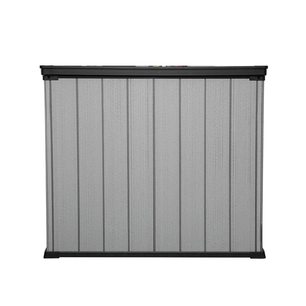 ตู้เก็บของกลางแจ้ง SPRING MA SHU 140X84 ซม. สีเทา/ดำ
