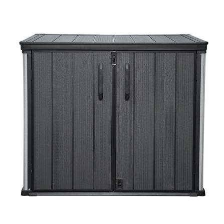 ตู้เก็บของกลางแจ้ง SPRING MA SHU 140X84 ซม. สีเทา/ดำ_1