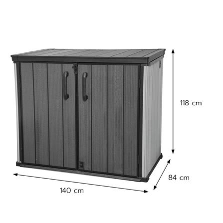 ตู้เก็บของกลางแจ้ง SPRING MA SHU 140X84 ซม. สีเทา/ดำ_8