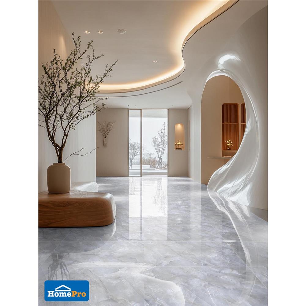 กระเบื้องพื้นพอร์ซเลน 60x120ซม. DURAGRES วาราน่า เพิร์ล เทา A 1.44 ตร.ม.