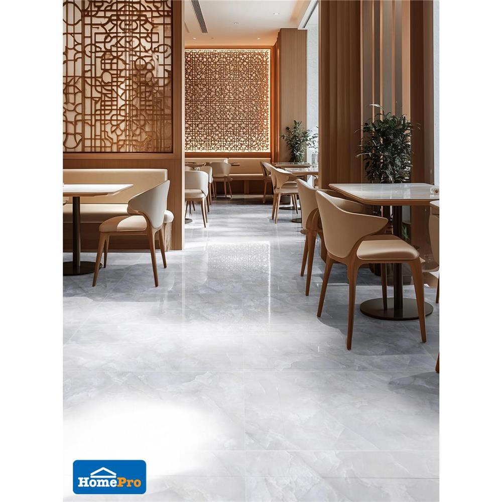 กระเบื้องพื้นพอร์ซเลน 60x120ซม. DURAGRES วาราน่า เพิร์ล เทา A 1.44 ตร.ม.