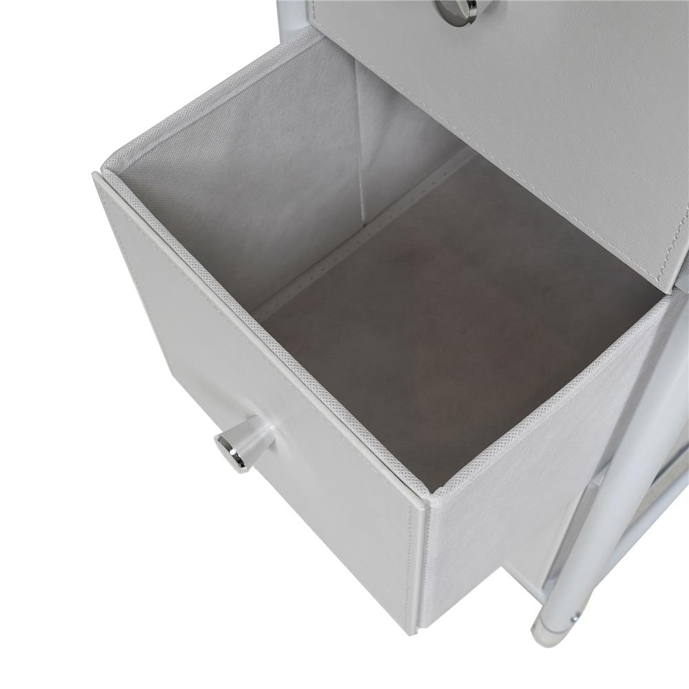 ชั้นลิ้นชักหนัง 4 ชั้น STACKO LUZZO 29X35X98.7 ซม. สีขาว