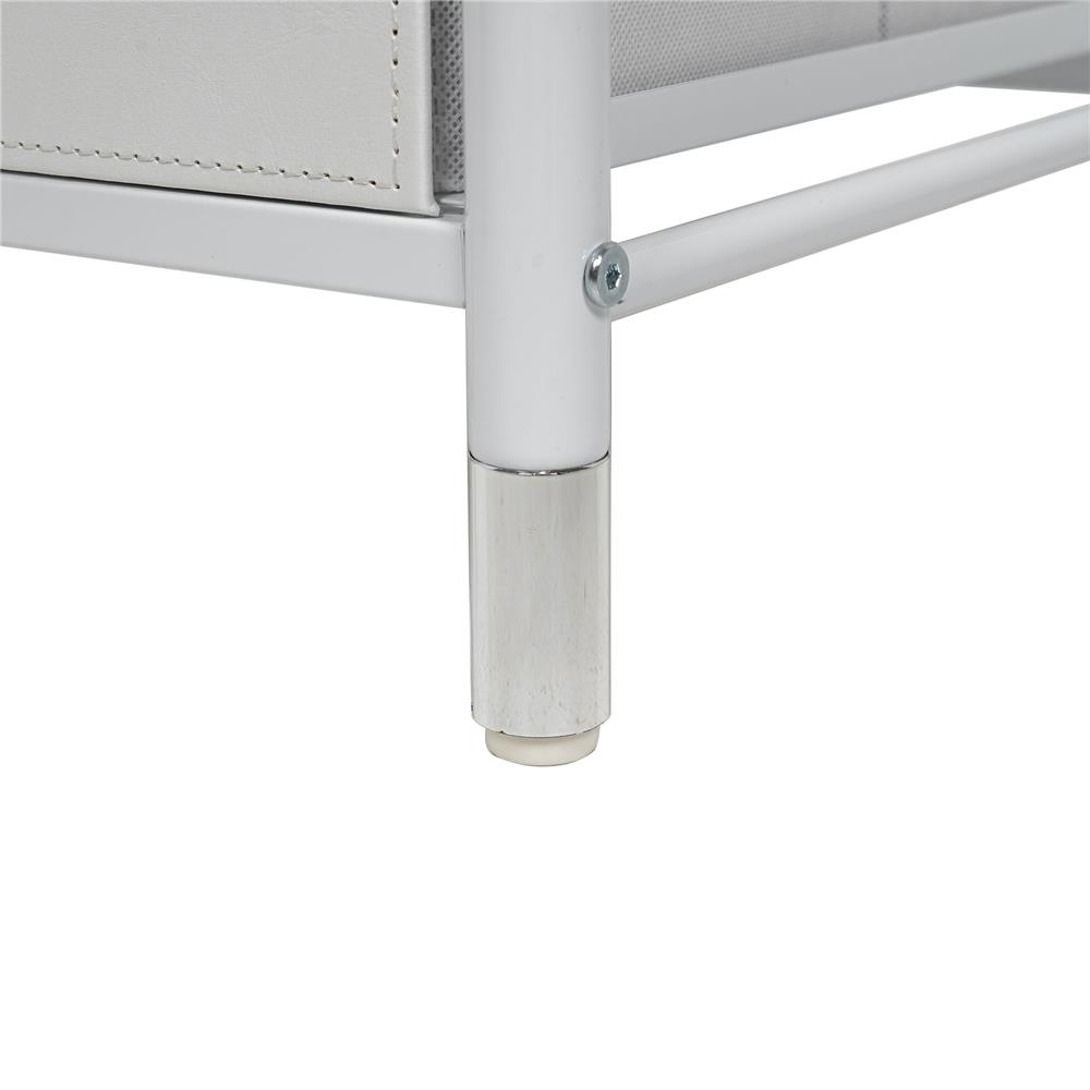 ชั้นลิ้นชักหนัง 4 ชั้น STACKO LUZZO 29X35X98.7 ซม. สีขาว